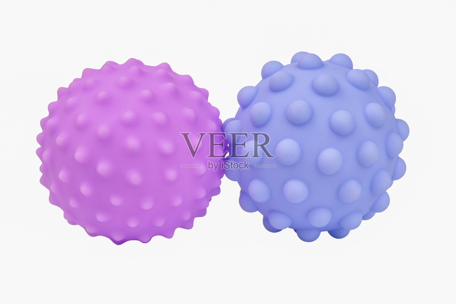 橡胶按摩球玩具孤立在白色背景上照片摄影图片