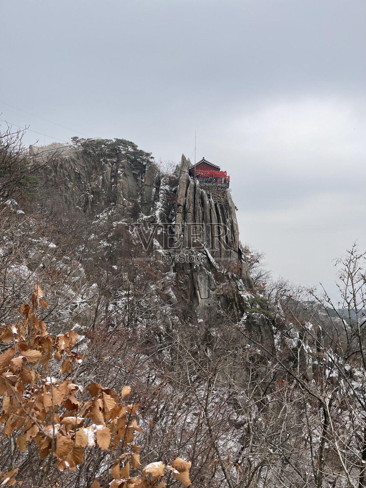 首尔冬季徒步旅行照片摄影图片