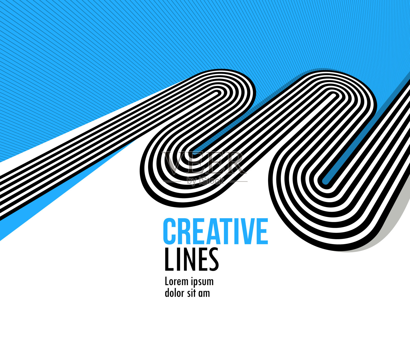 三维线条在运动矢量抽象背景,创意和维度弯曲条纹动态构成,运动和技术。插画图片素材