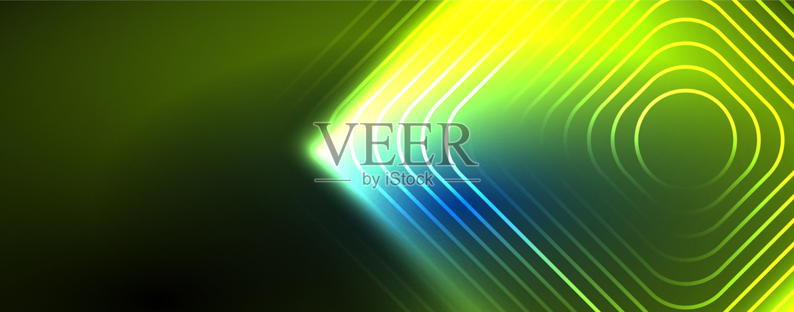 霓虹灯发光的科技线高科技未来插画图片素材