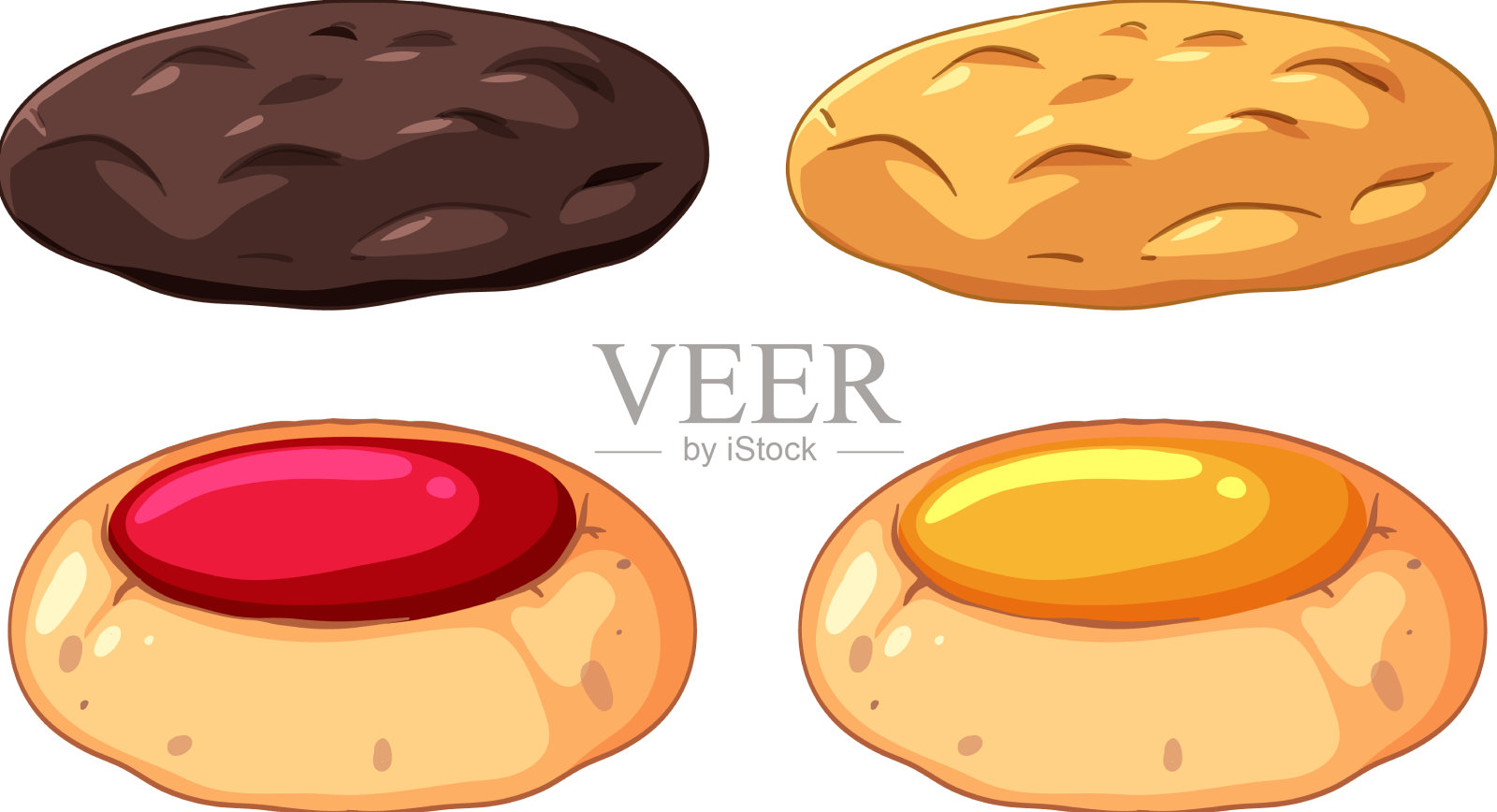 一套饼干饼干插画图片素材