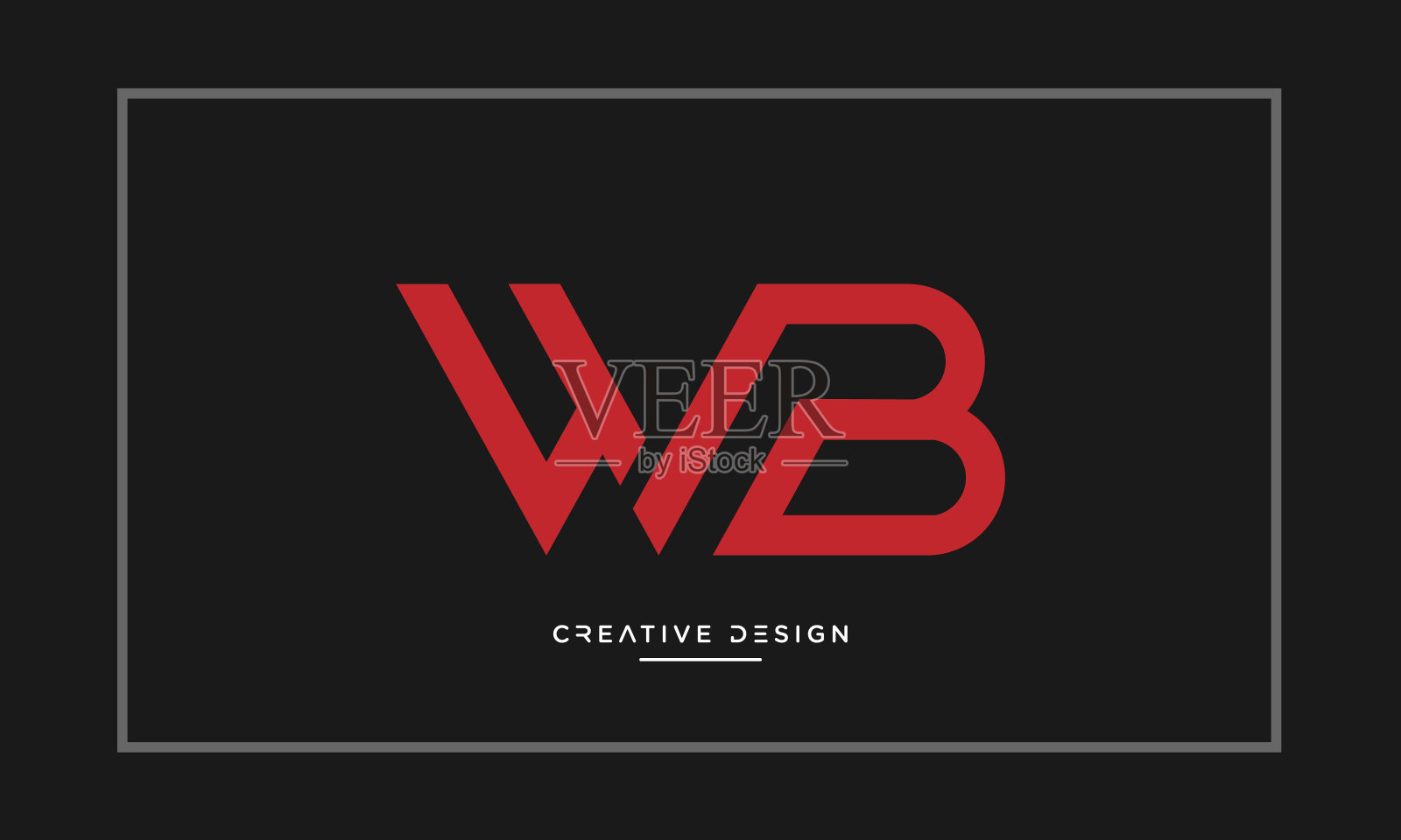 字母图标标志WB或BW字母组合插画图片素材