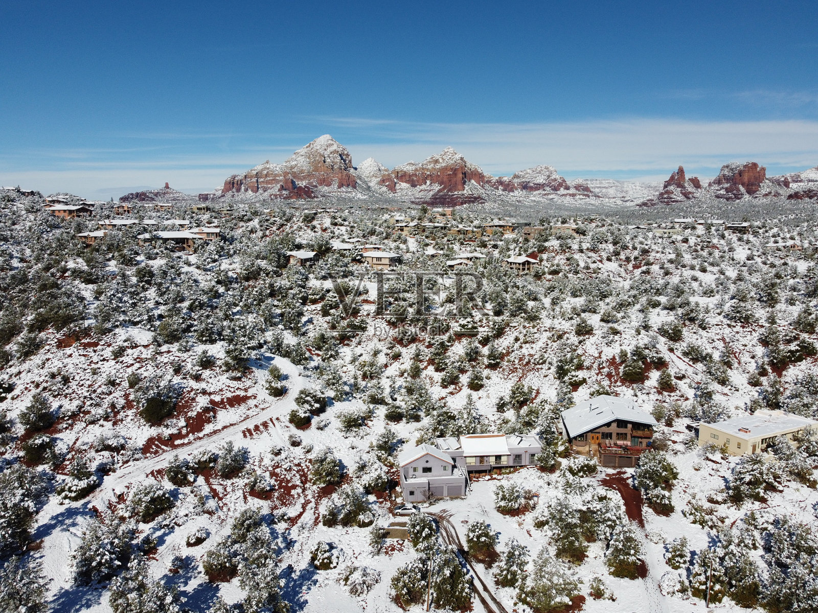 塞多娜·亚利桑那在冬天照片摄影图片