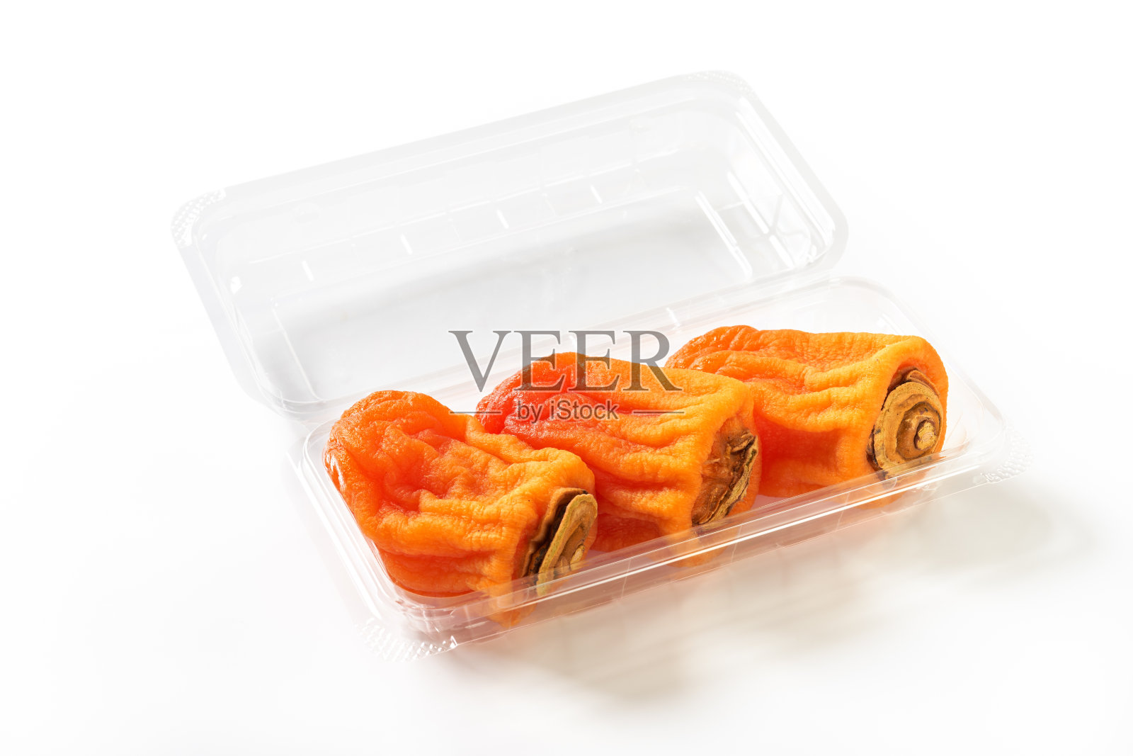 白底日式柿子干照片摄影图片