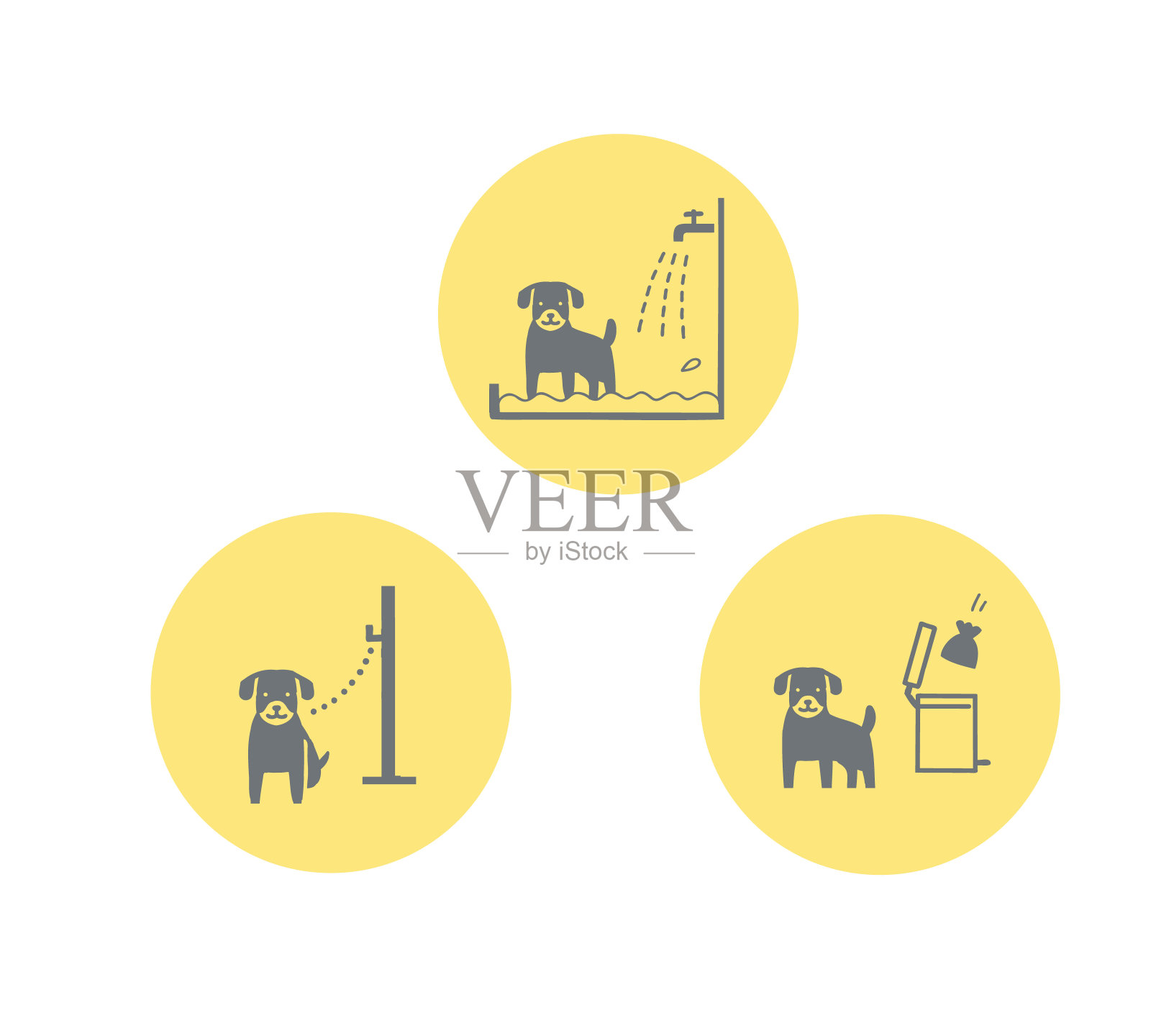 宠物方式图标集插画图片素材