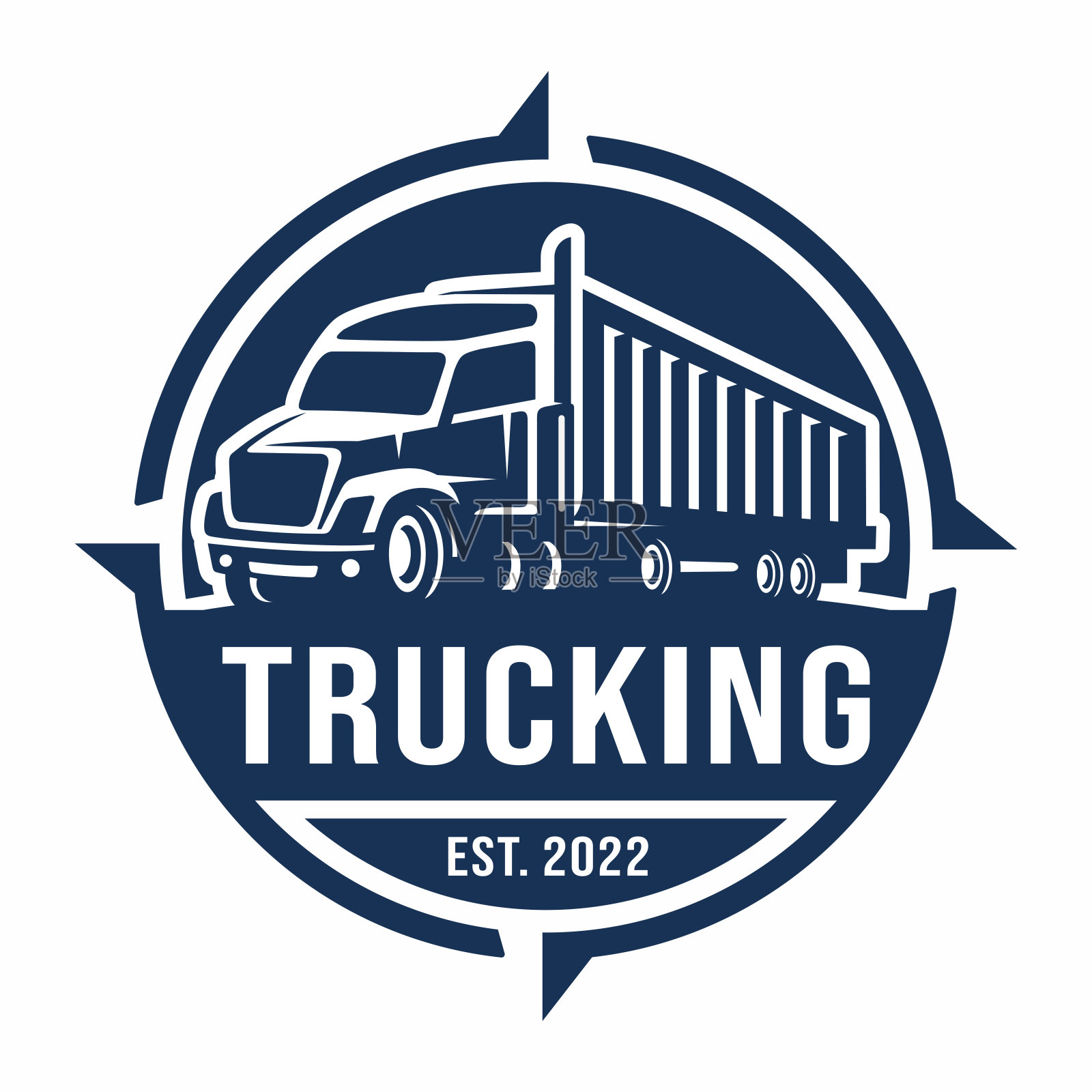 卡车标志设计矢量。卡车送货标志插画图片素材