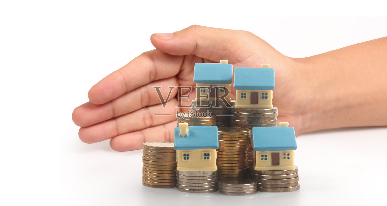 房子住宅结构在手,商业家的想法照片摄影图片