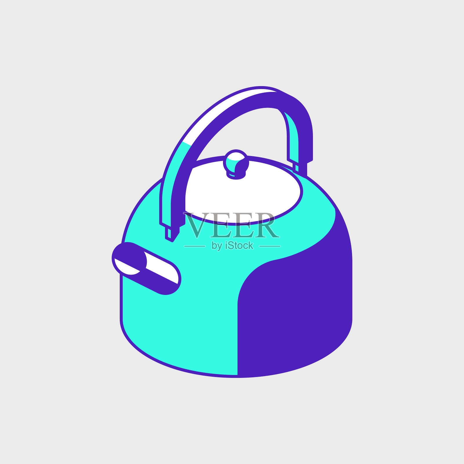 水壶等距插画图片素材