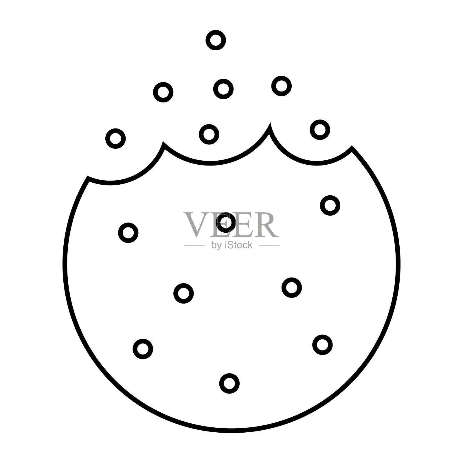 图标饼干咬,饼干标志,糕点食品,巧克力零食插画图片素材