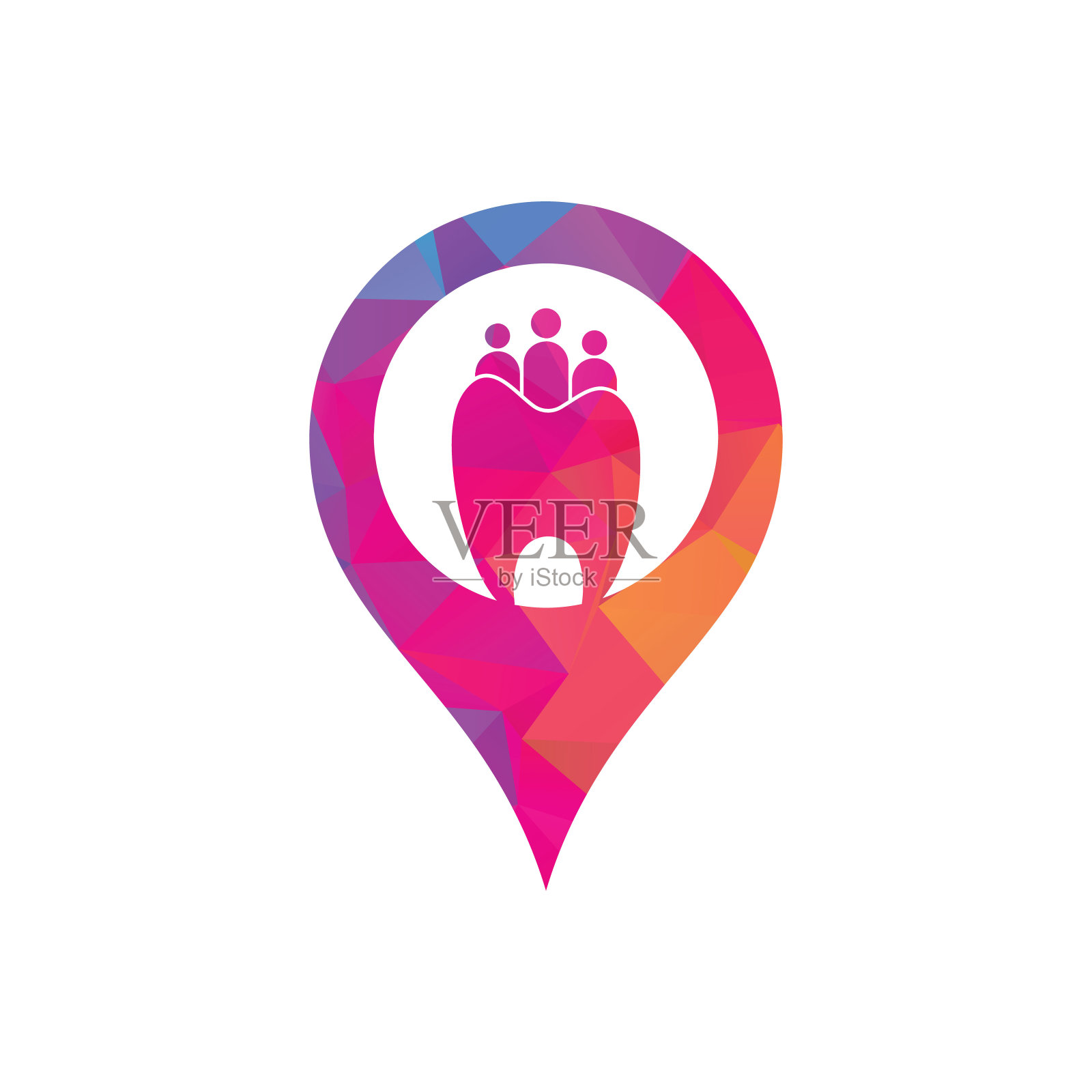 家庭牙科gps形状概念标志模板设计模板素材