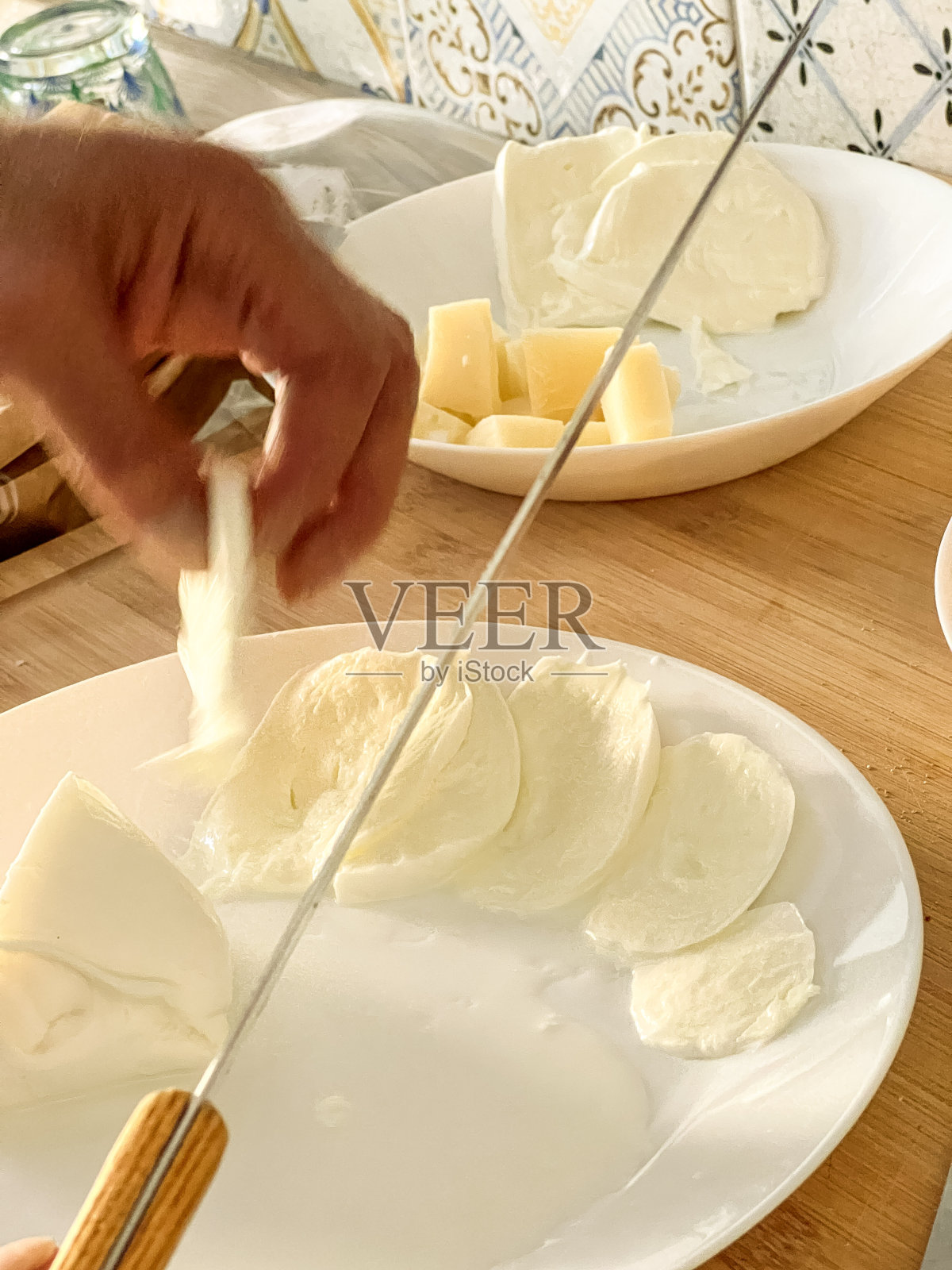 准备意大利开胃菜照片摄影图片