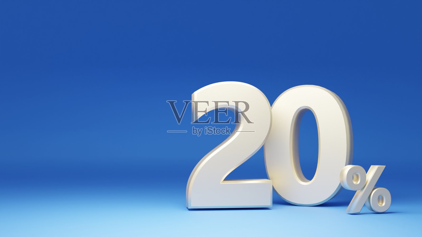 3 d渲染。20%的促销。照片摄影图片