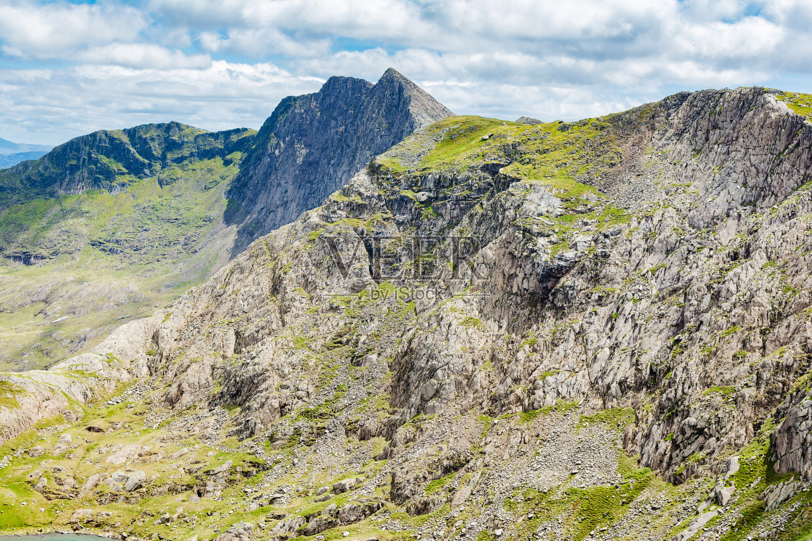 攀登北威尔士的斯诺登山照片摄影图片