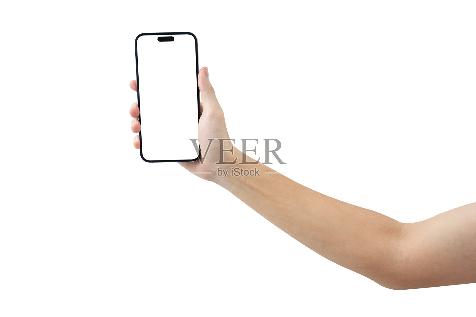 智能手机,白色背景隔离的空白屏幕照片摄影图片