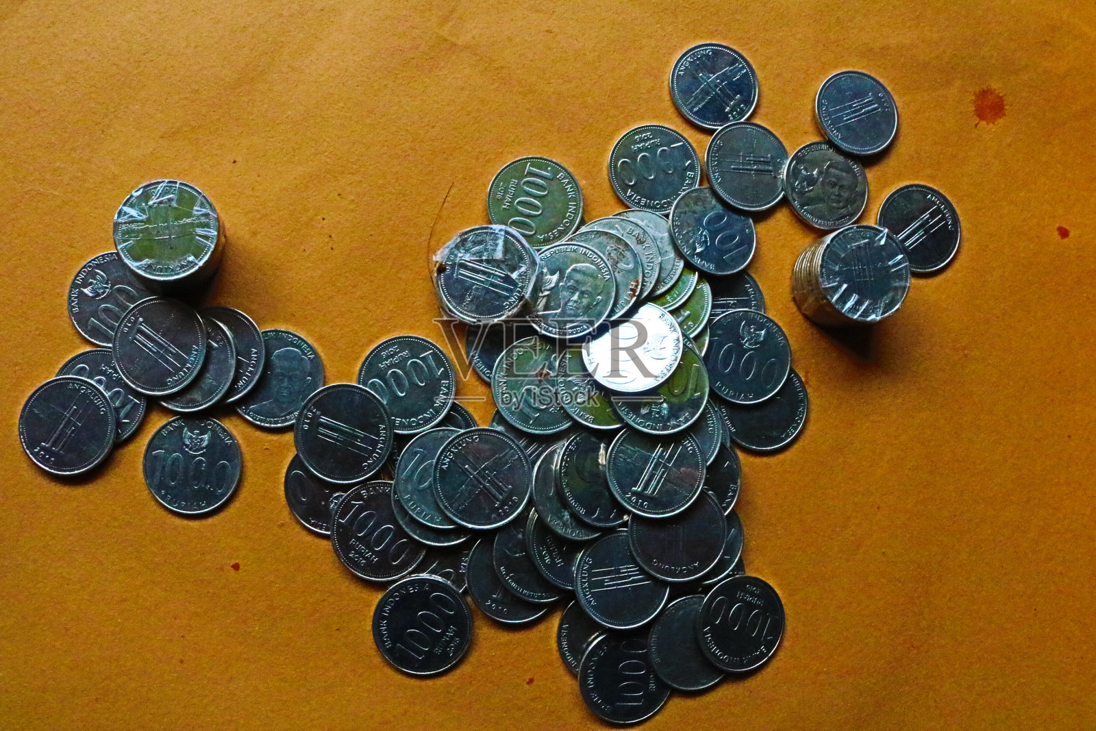 印尼盾硬币照片摄影图片