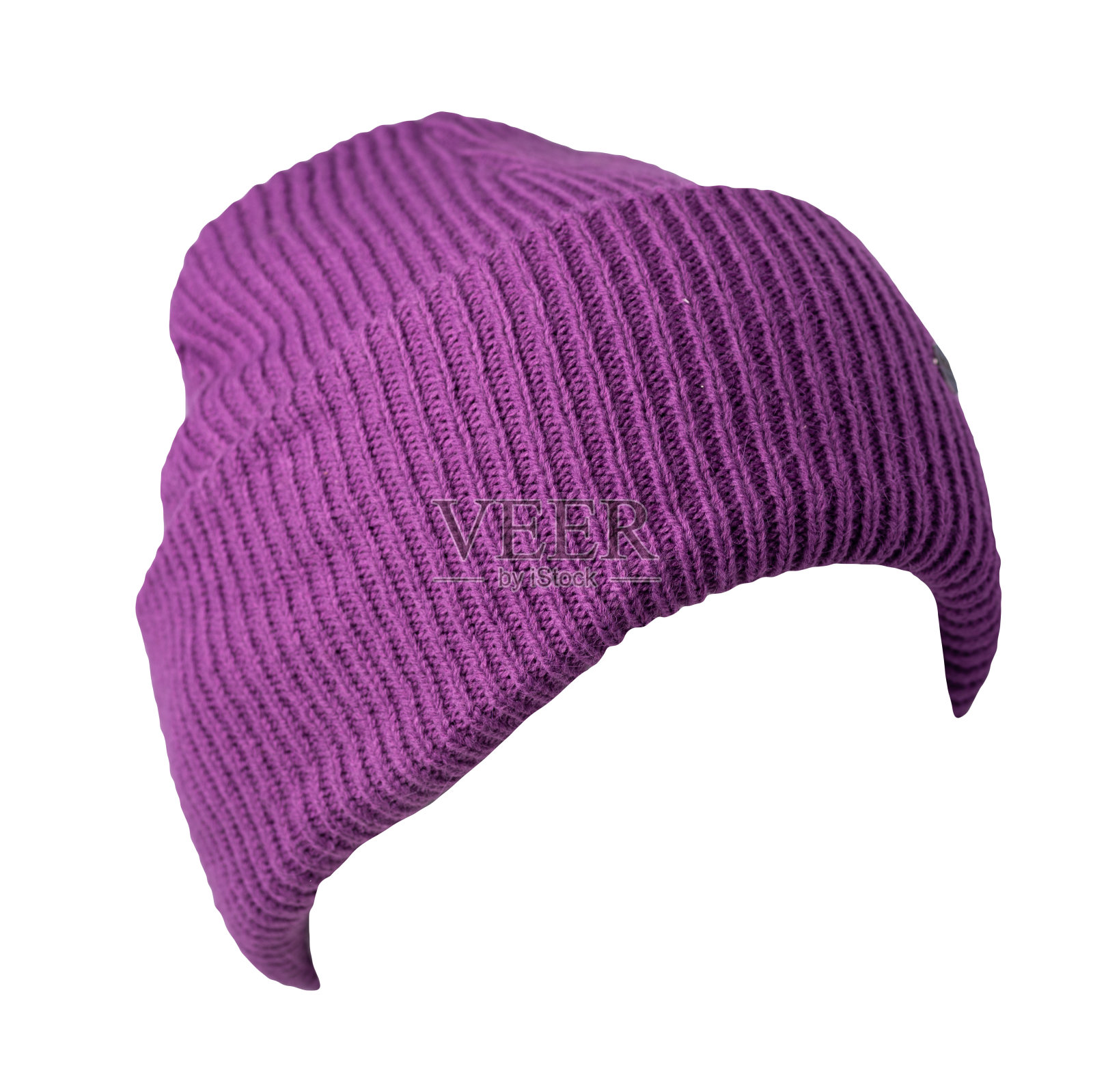 帽子针织孤立的白色背景。照片摄影图片