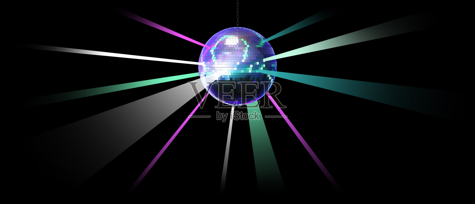 镜面球与光线- 3d渲染照片摄影图片