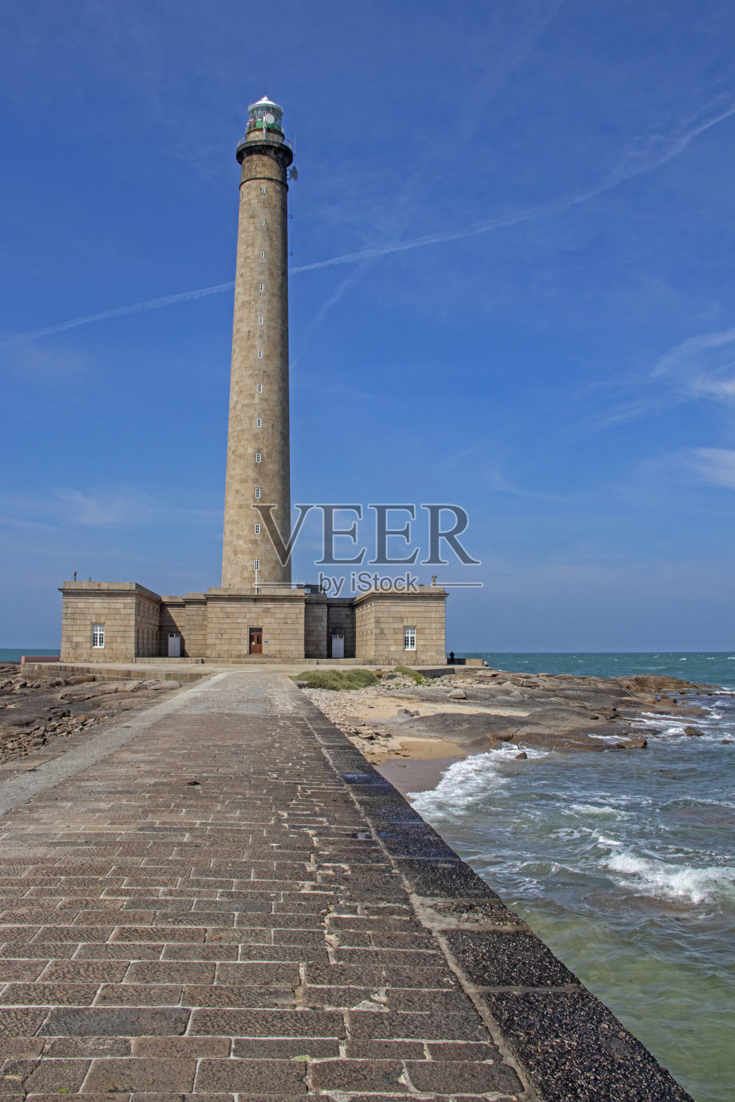 Gatteville-le-phare。灯塔。句柄。诺曼底照片摄影图片