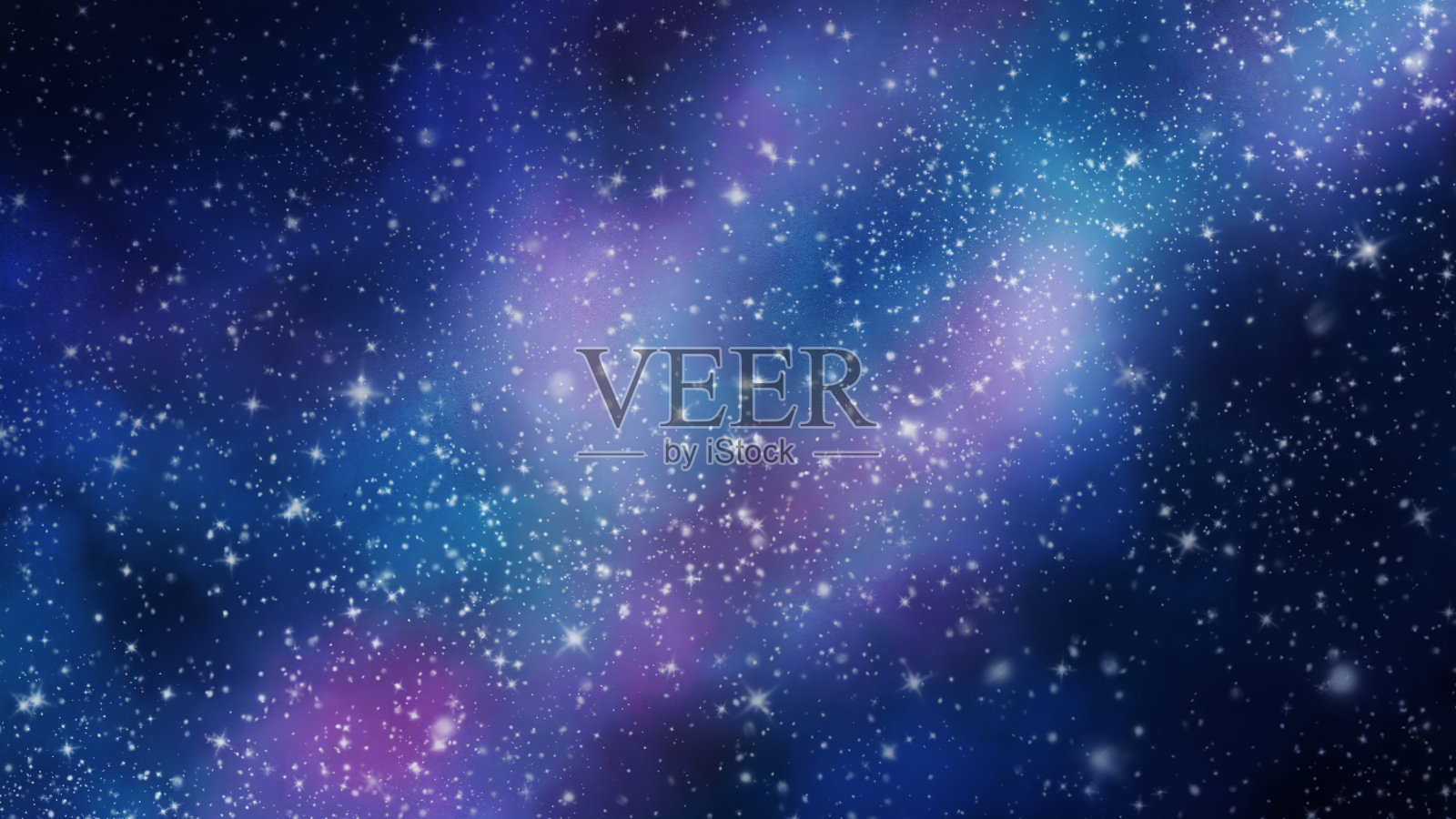 手绘水彩星空,闪闪发光的背景插画图片素材