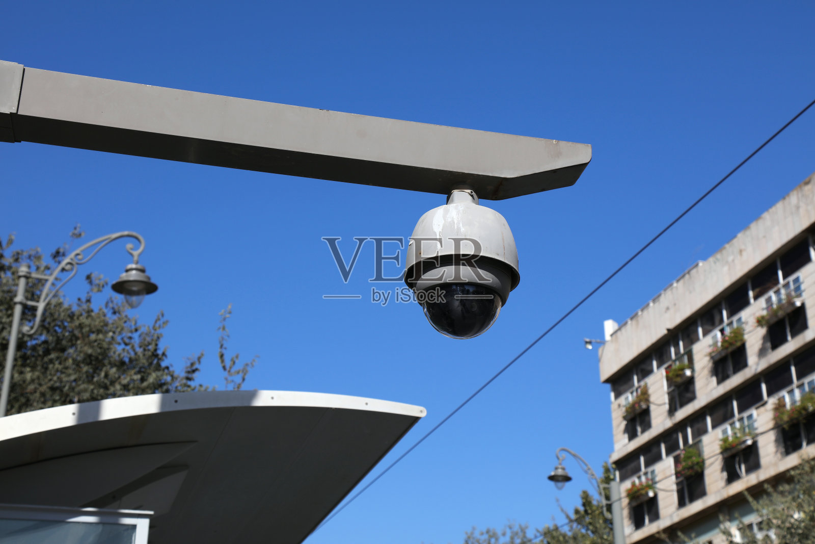 以色列耶路撒冷的监控摄像头照片摄影图片