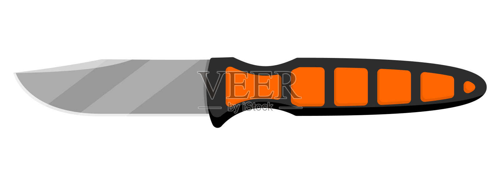 刀图标。做饭用的菜刀。孤立的刀符号。插画图片素材