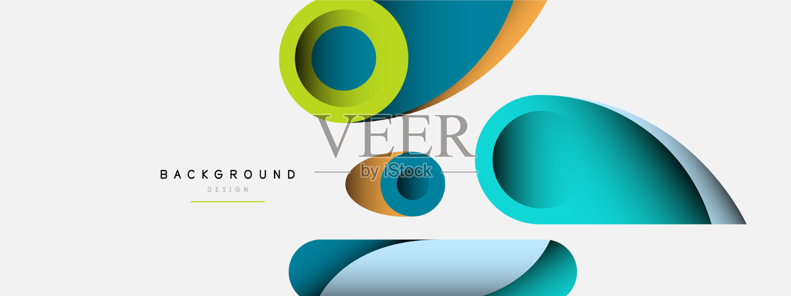 抽象背景最小几何圆和插画图片素材