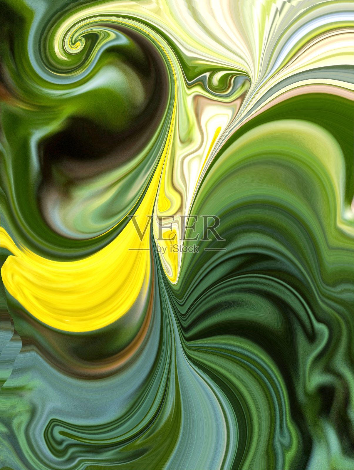 黄色和绿色的插图背景设计照片摄影图片