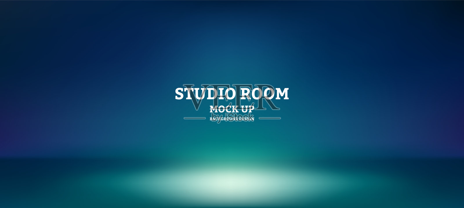 空的蓝色工作室,用作背景展示您的产品插画图片素材