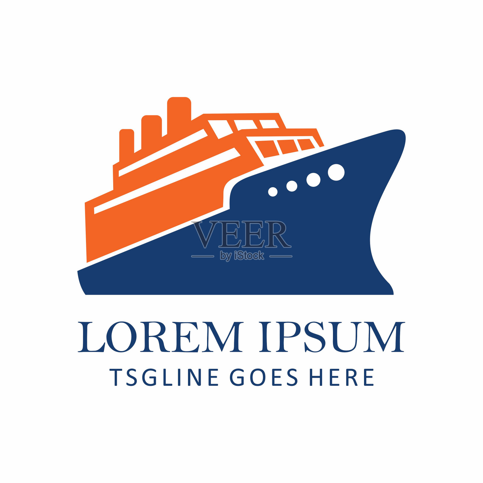 船舶矢量标志插画图片素材