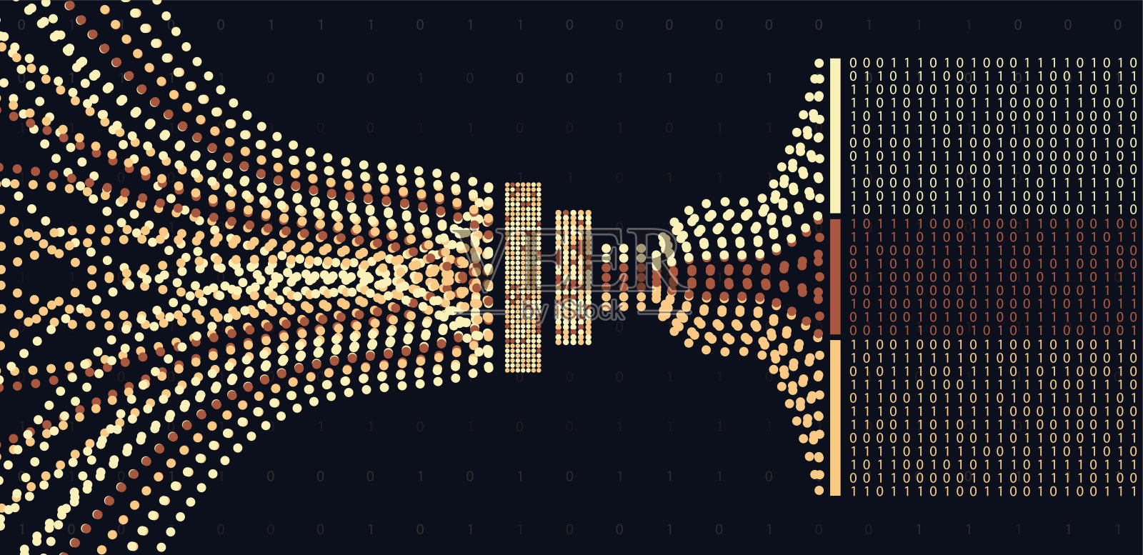 抽象信息图可视化。大数据代码表示。插画图片素材