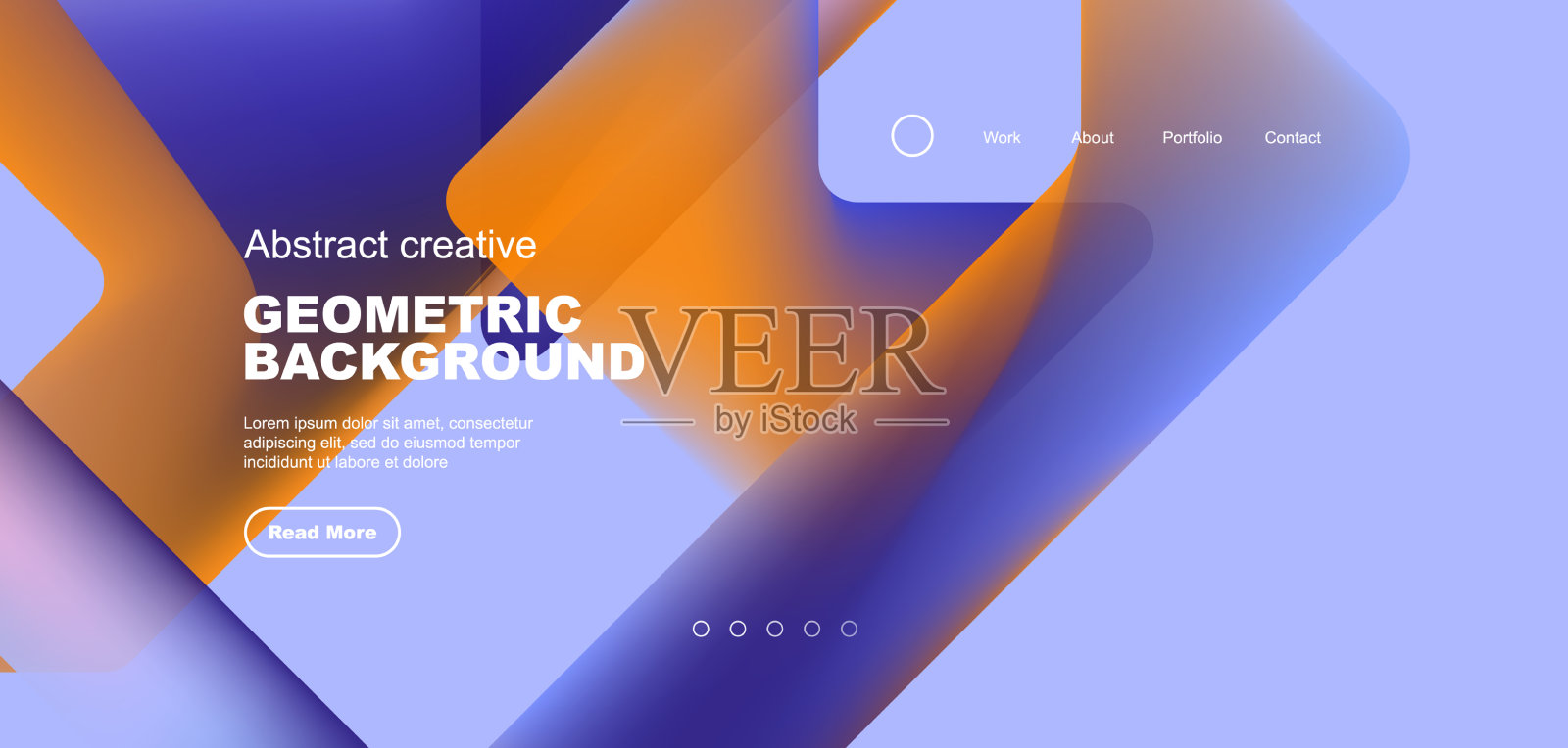 流体梯度三角形登陆页面背景插画图片素材