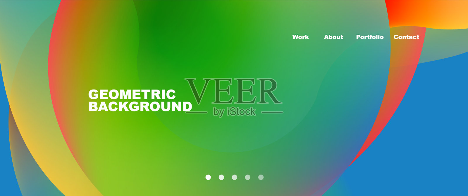 液体形状与流动梯度颜色圆形插画图片素材