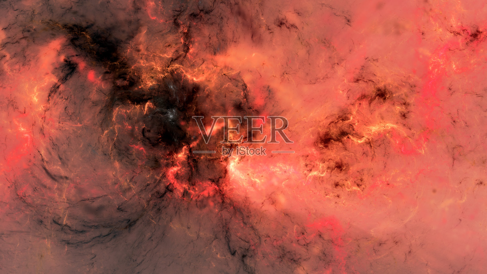 抽象的分形艺术背景,暗示末日般的火红天空。照片摄影图片