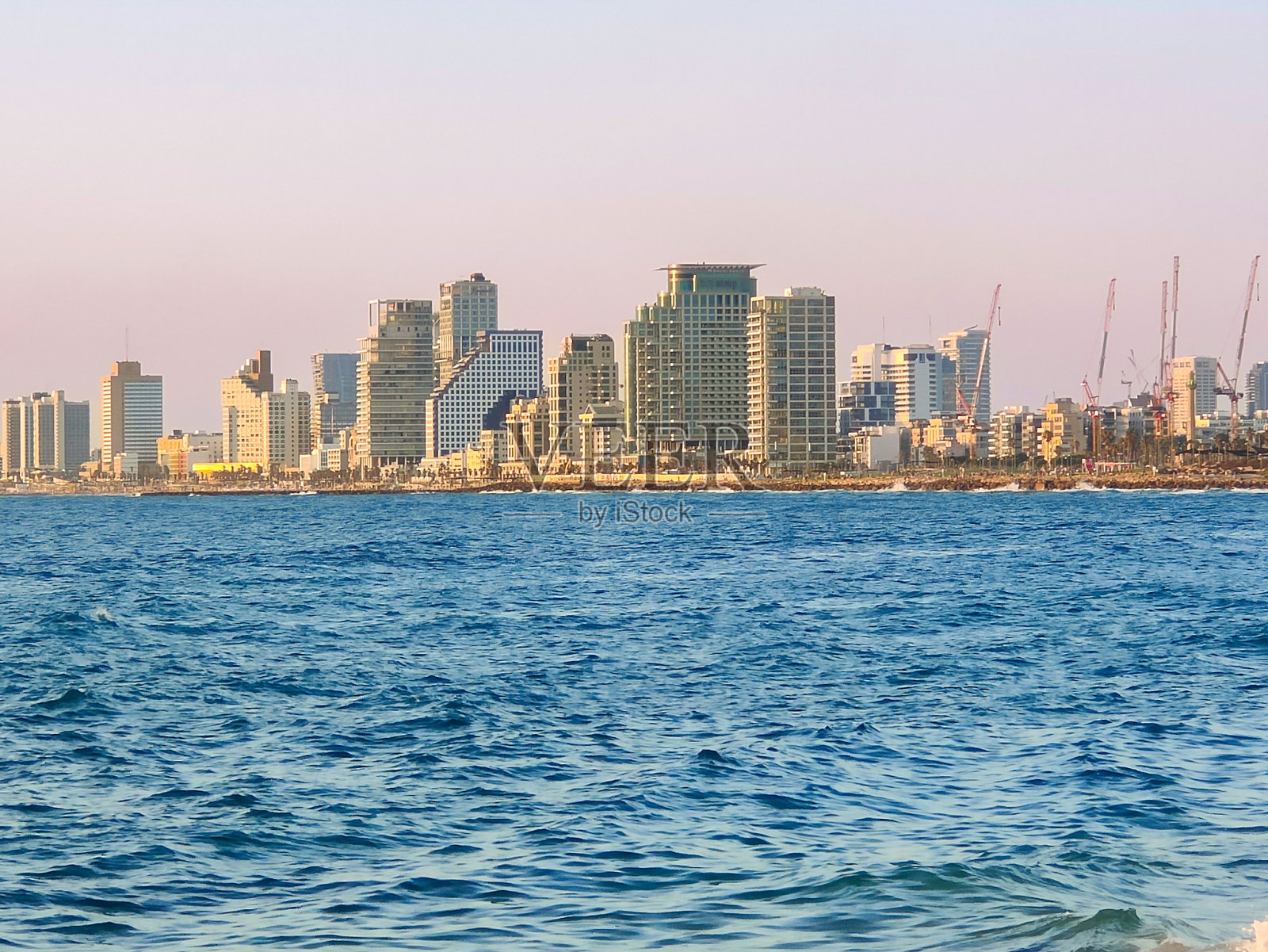 特拉维夫城市天际线照片摄影图片