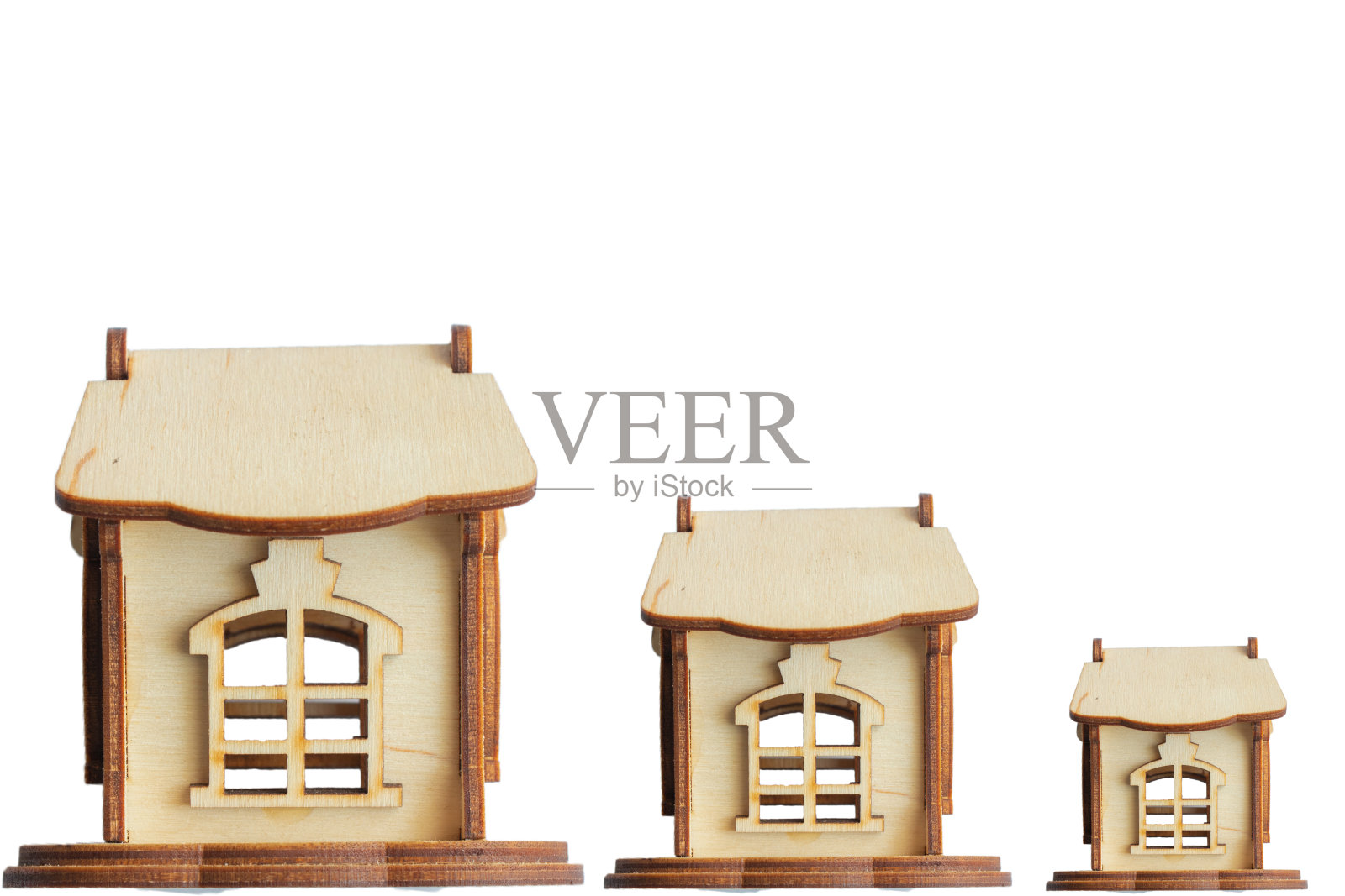 木制小玩具屋照片摄影图片