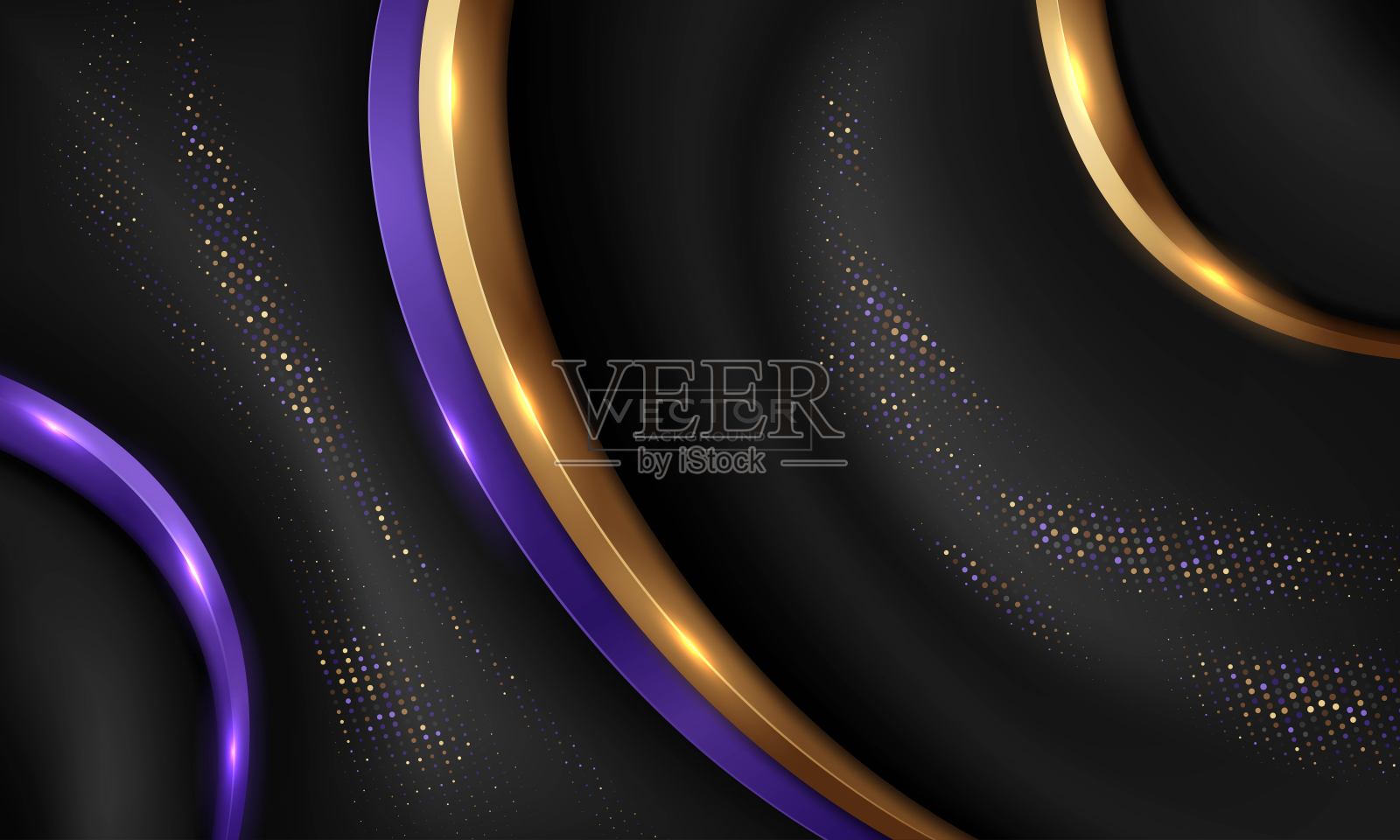 黑色和金色背景。矢量图插画图片素材