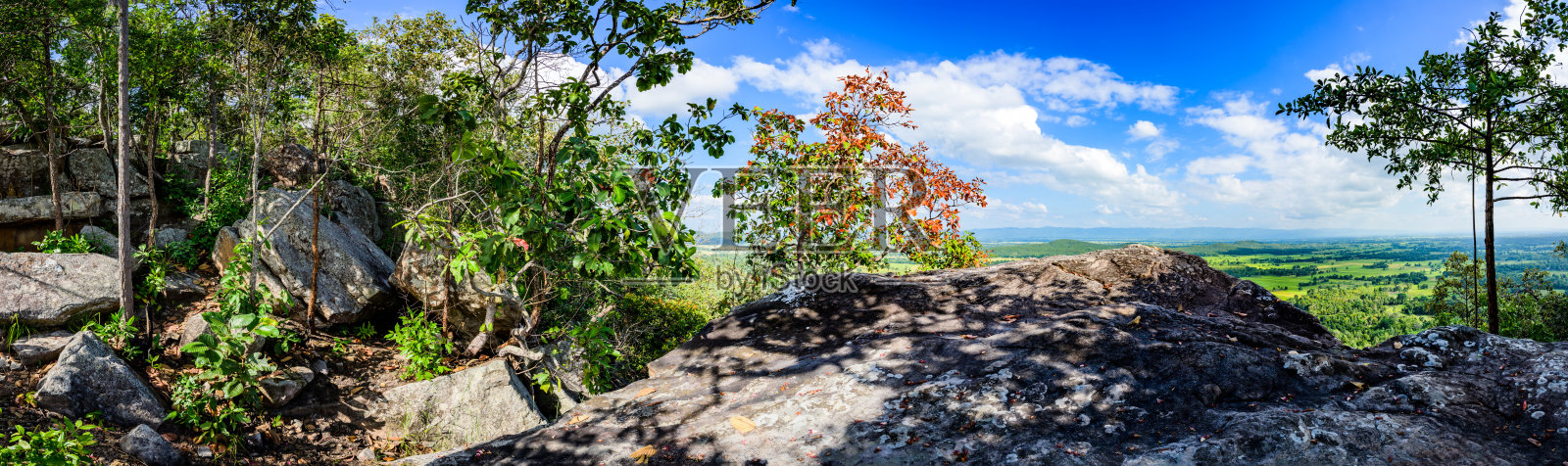 帕姚省帕华鲁阿悬崖全景图照片摄影图片