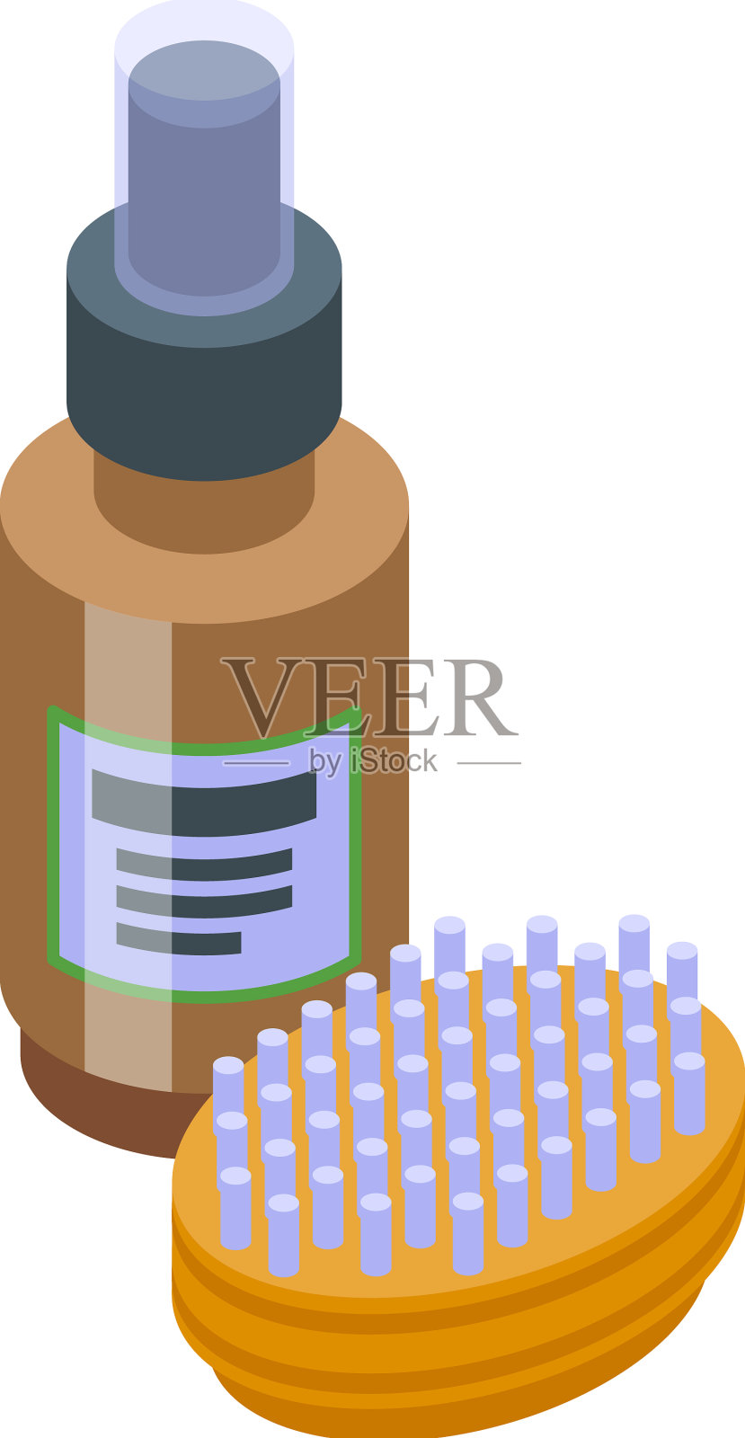 温泉刷图标等距浴室清洁插画图片素材