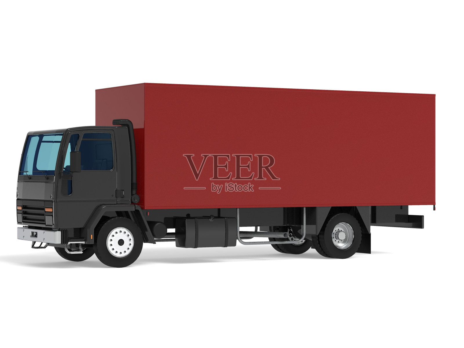 卡车货车运输孤立的三维渲染插图上的白色背景照片摄影图片