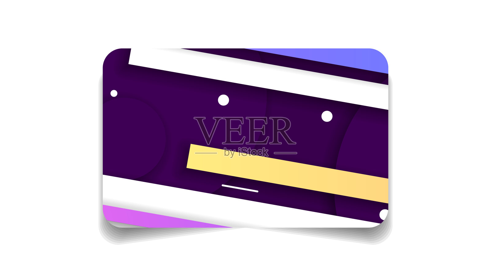 摘要彩色银行信用卡模板布局矢量设计风格隔离在白色背景概念插画图片素材