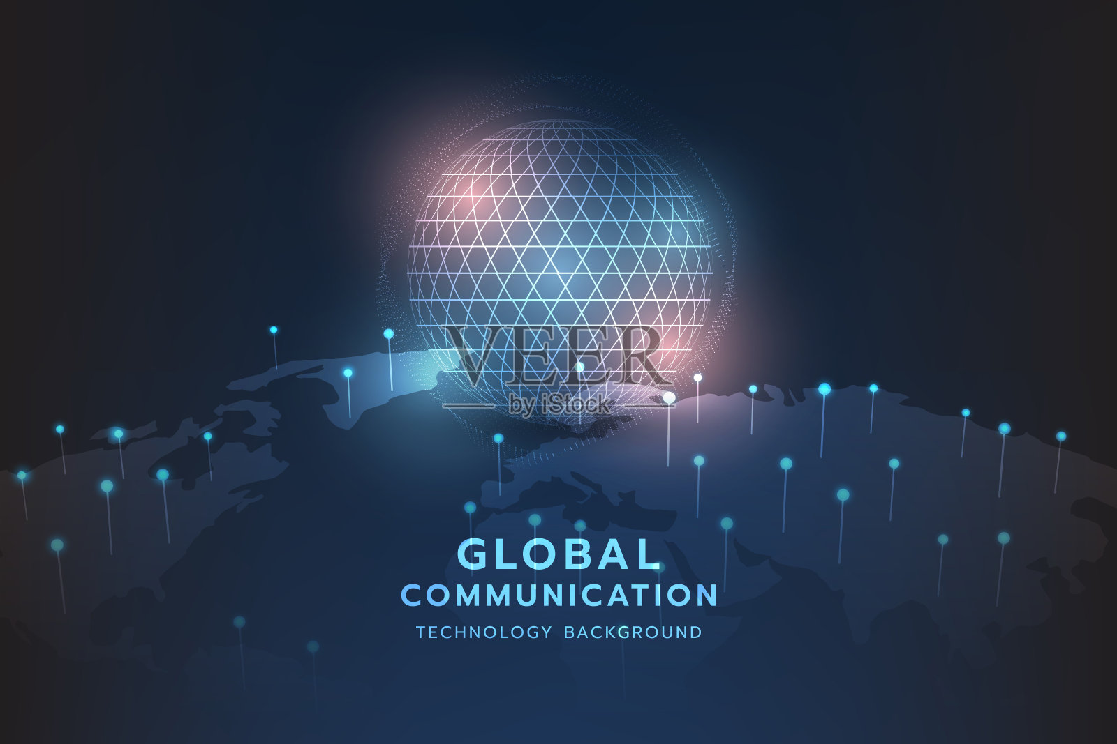 高科技数字技术,未来电路数字化。插画图片素材