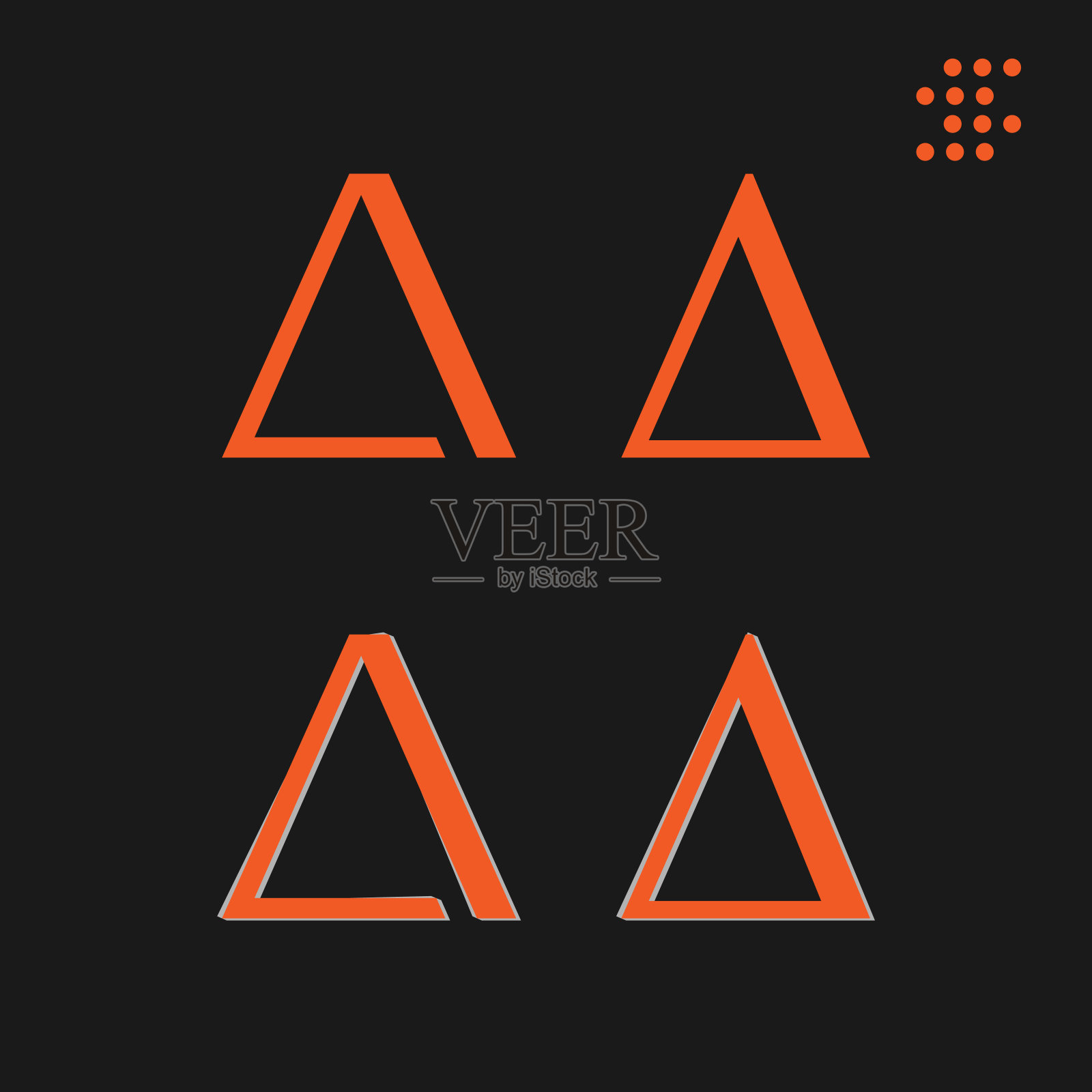 创意A或德尔塔3d设计为您的公司。插画图片素材