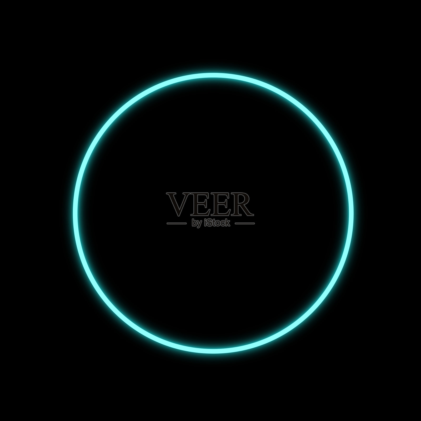 光环矢量素材。黑色背景上的光环插画图片素材