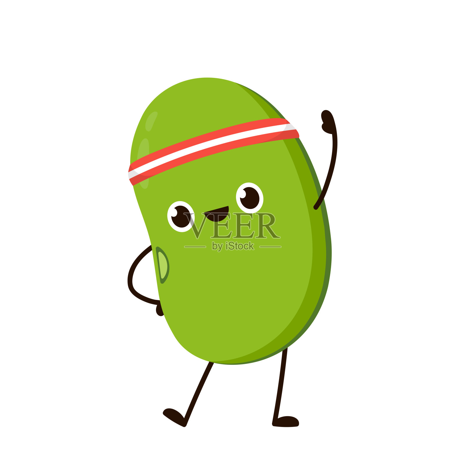 绿豆向量。绿豆人物设计。插画图片素材
