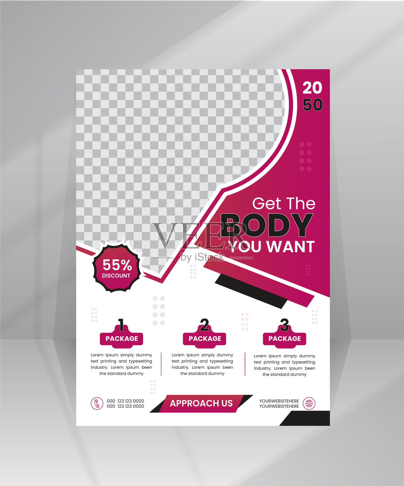 身体健身健身房传单模板设计模板素材