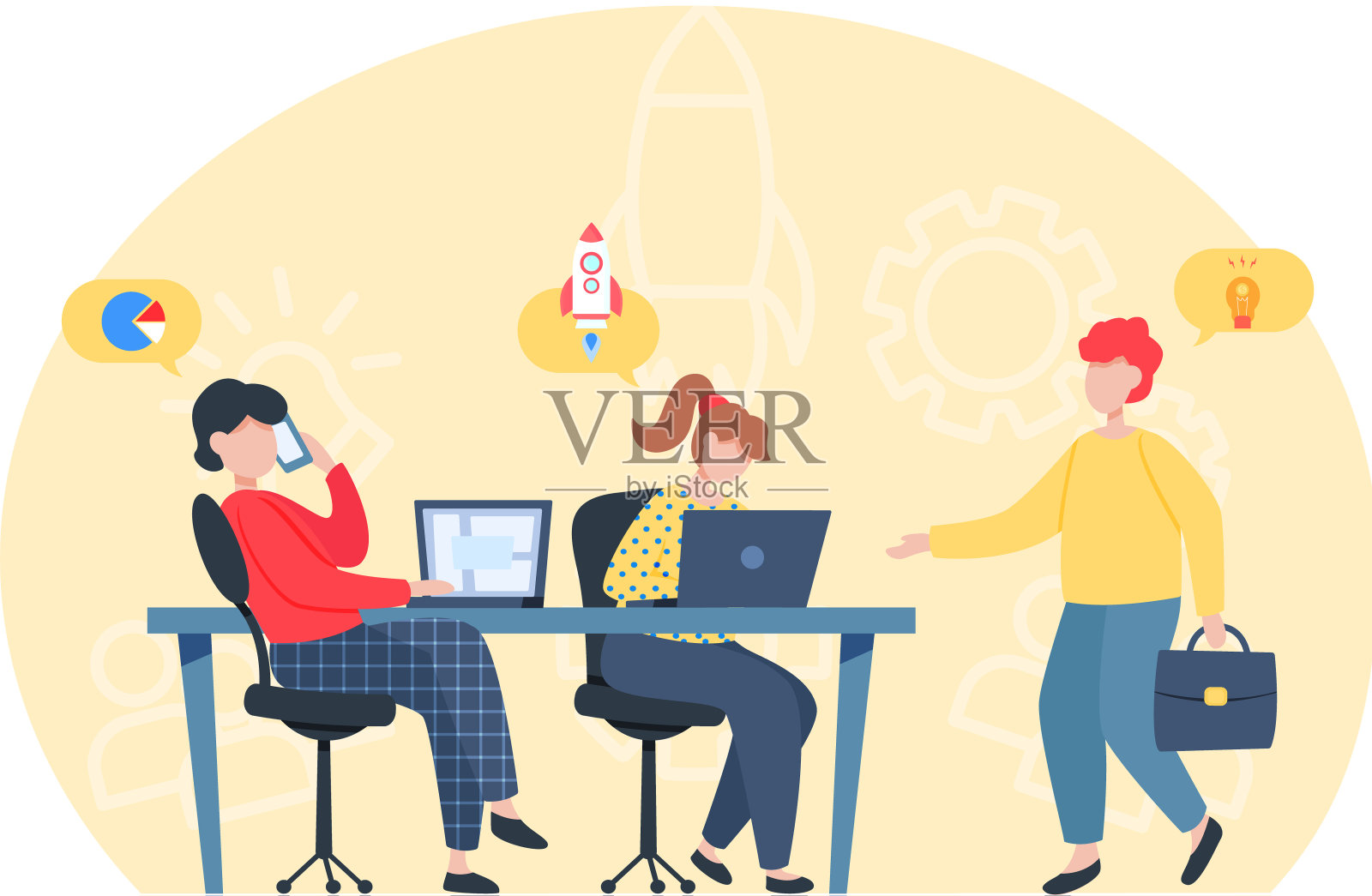 在线见面会数字课堂商业网络研讨会商业规则天使投资人创业社区202012281插画图片素材