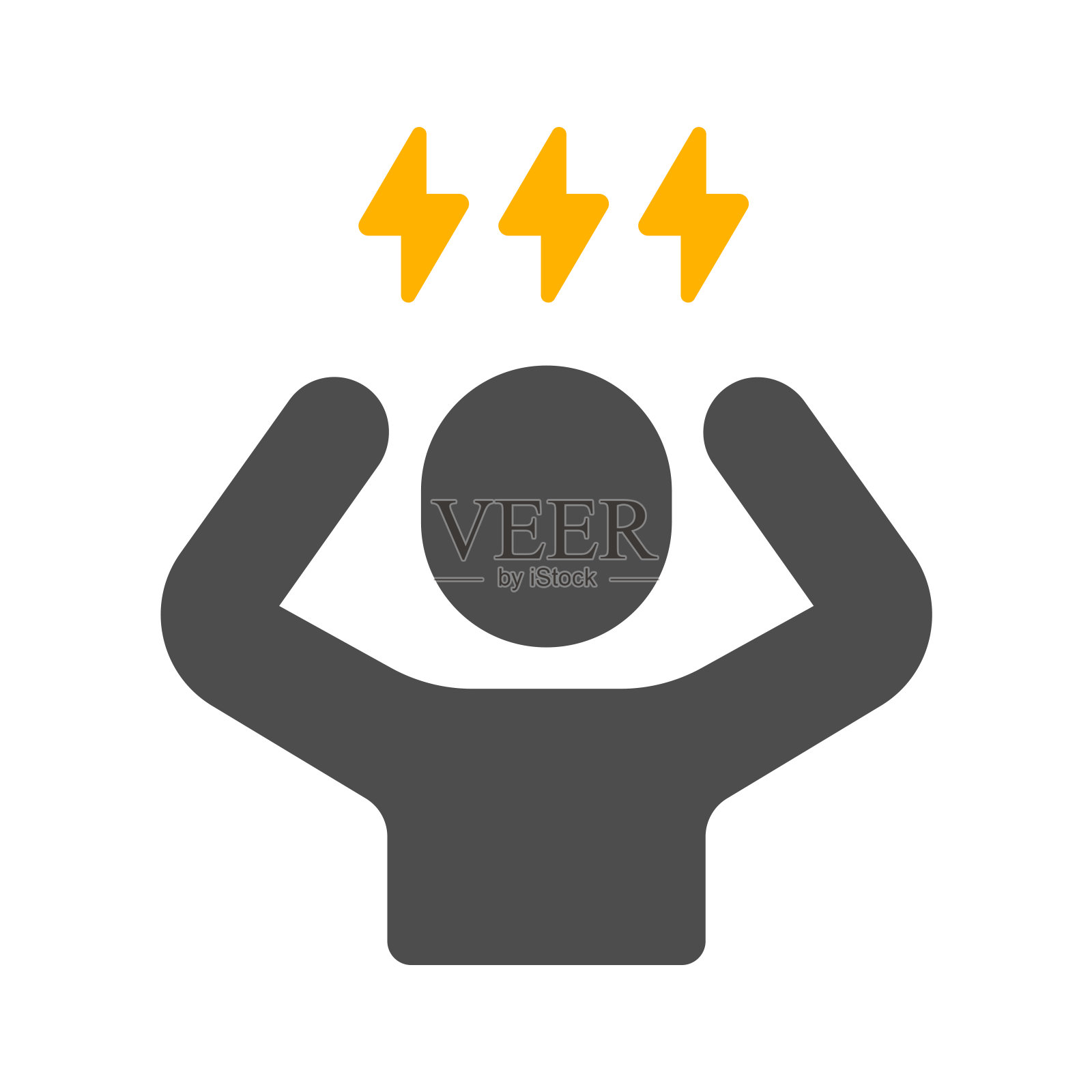 压力,挫折,愤怒矢量图标插图插画图片素材