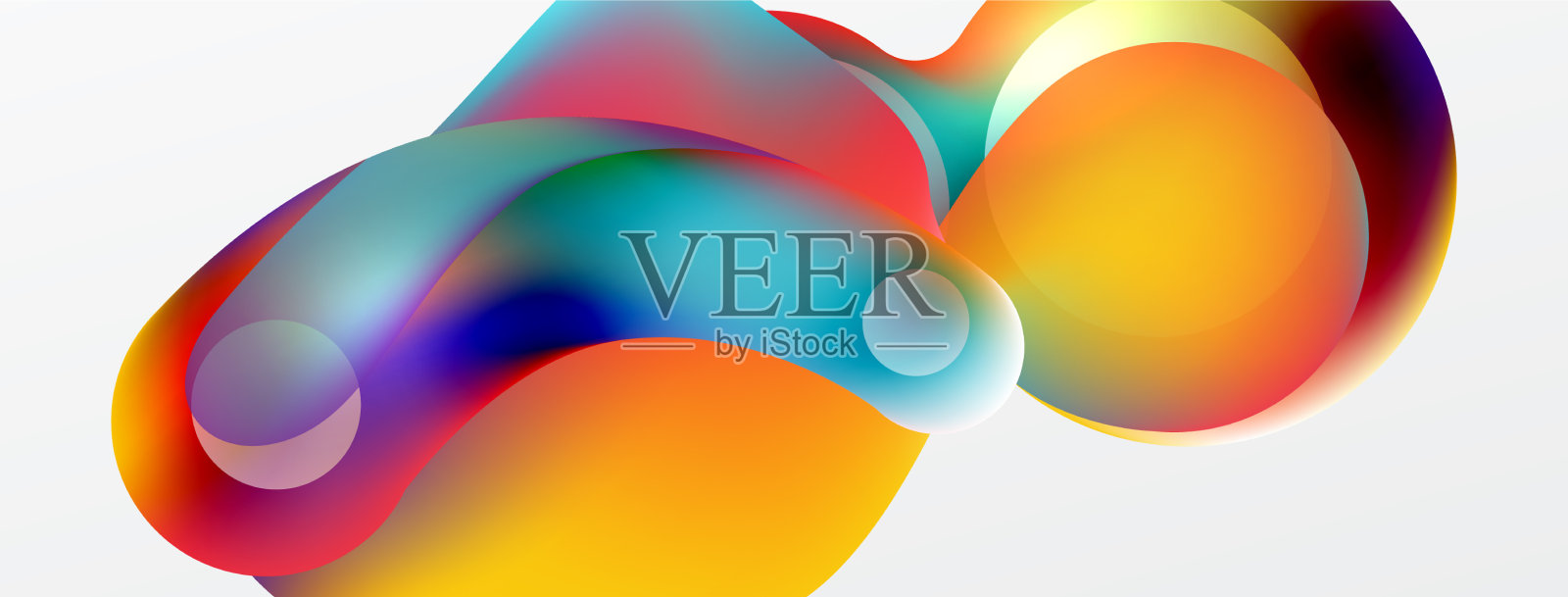 流体抽象背景圆形和圆形插画图片素材