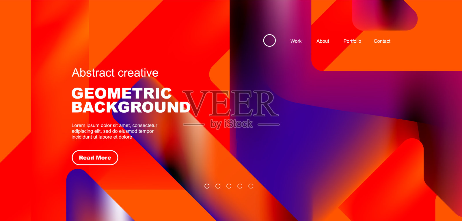 流体梯度三角形登陆页面背景插画图片素材