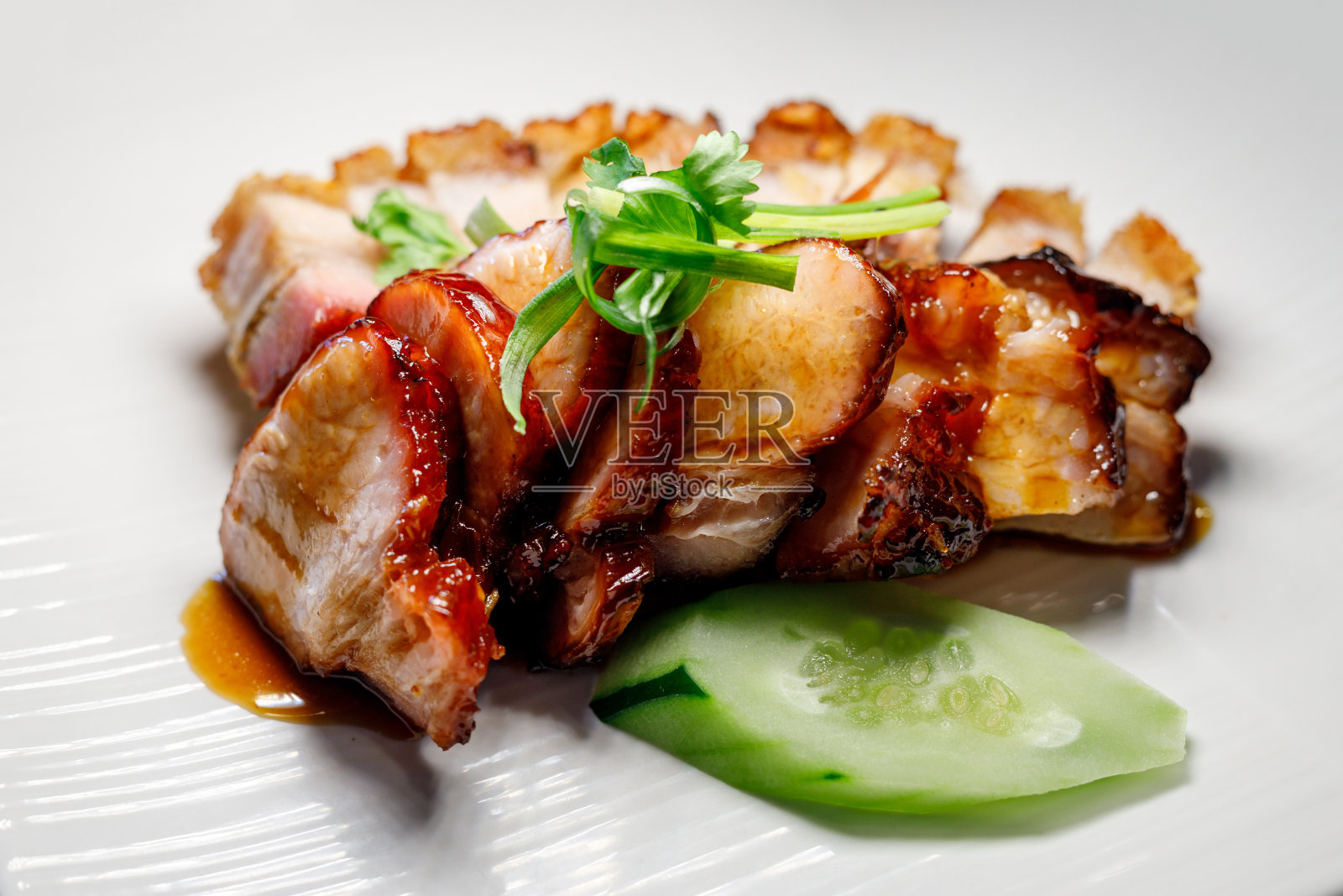 叉烧和香喷喷的烤猪肉,中国食物照片摄影图片